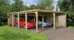 Carport double WEKA 618 Imprégné 603 x 802cm
