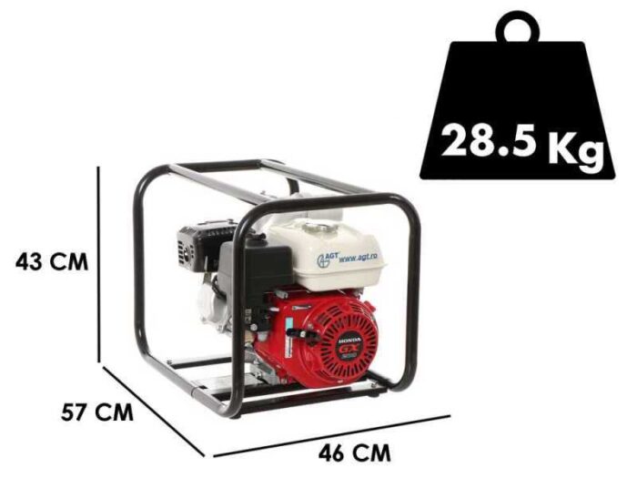 Motopompe d’irrigation thermique AGT 3″ GX200 – raccords de 80 mm