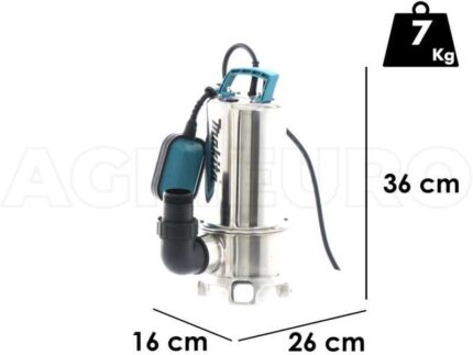 Pompe à immersion électrique pour eaux chargées Makita PF1110 – de 1100 watt