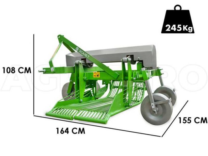 Arracheuse de pommes de terre pour tracteur Bomet URSA avec éjection latérale – tamis oscillant