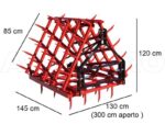 Herse à dents fixes série médium EPM60 – Portée/Tractée – 60 Dents Repliable – 300 cm